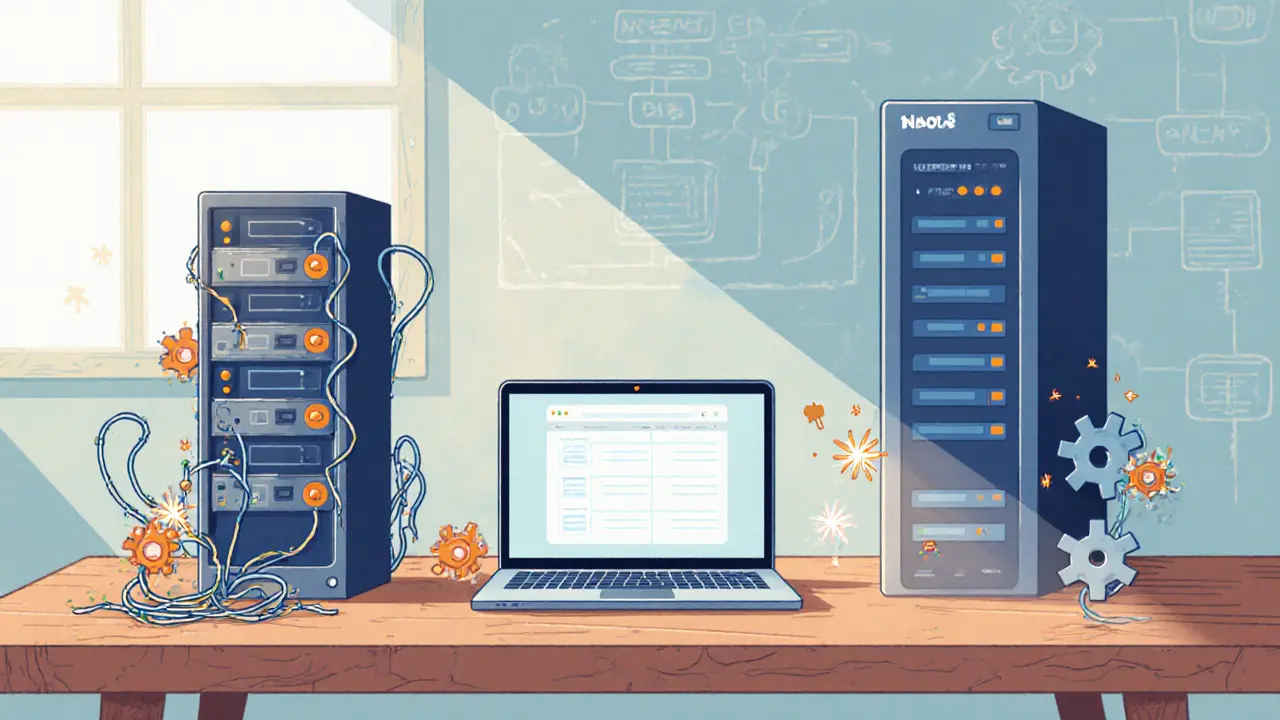 Full, light, and archive node devices displayed on a cartoon table.