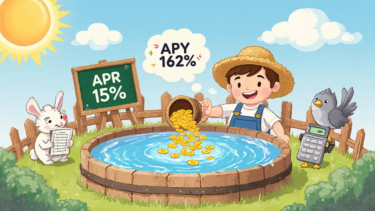 How to Calculate Yield Farming Returns: APR vs APY, Fees & Risks