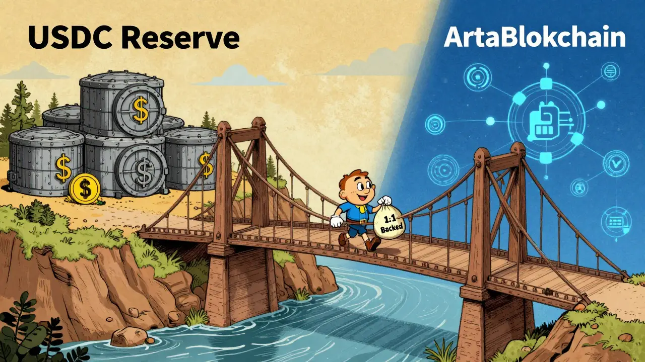 Bridge connecting USDC reserves to ArtaBlockchain ecosystem