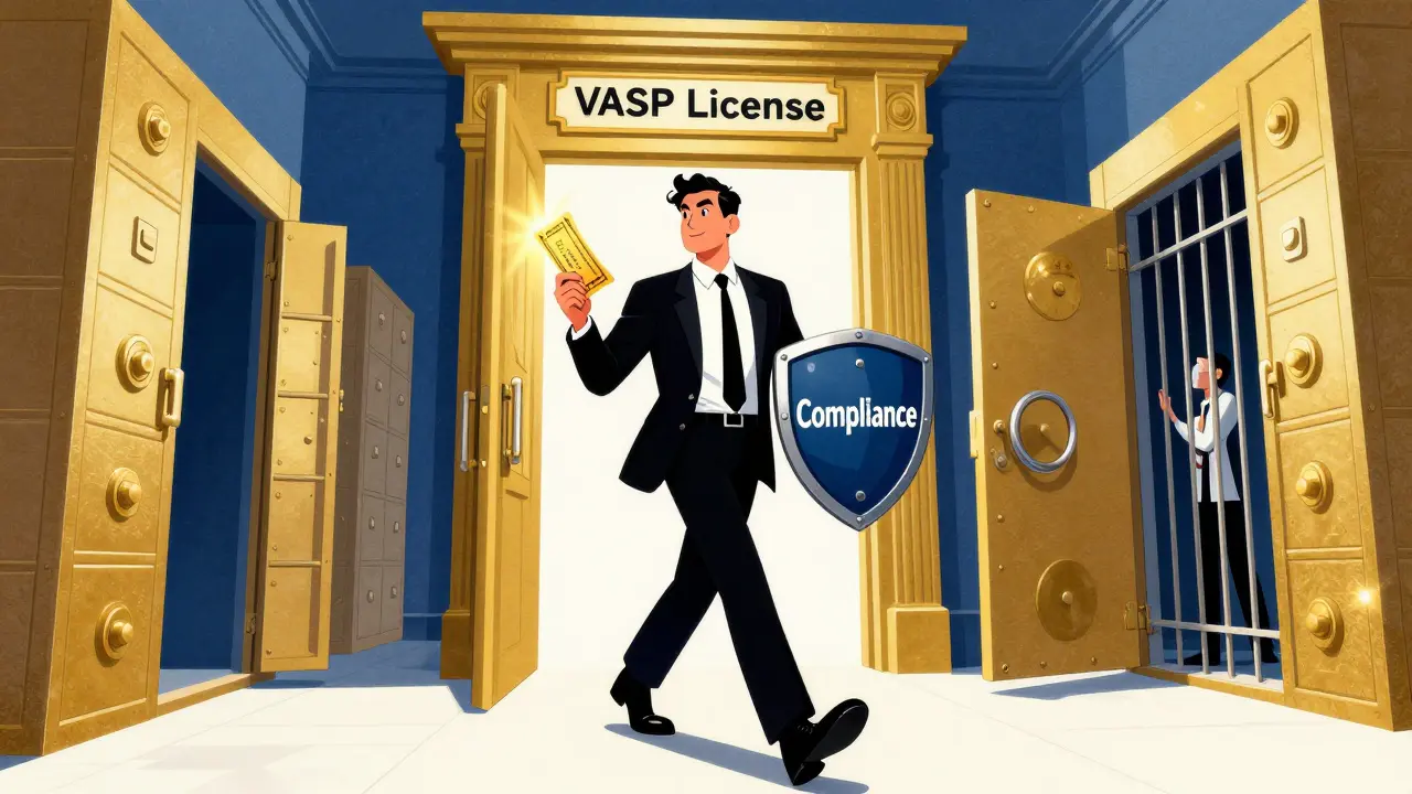 Illustration of licensed business accessing secure banking services