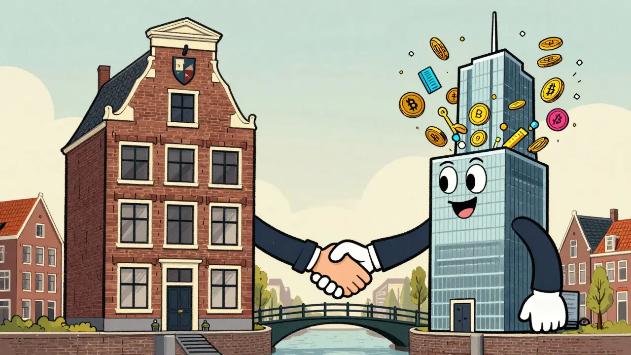 Illustration of SATOS and Bybit partnership expanding crypto choices for Dutch users