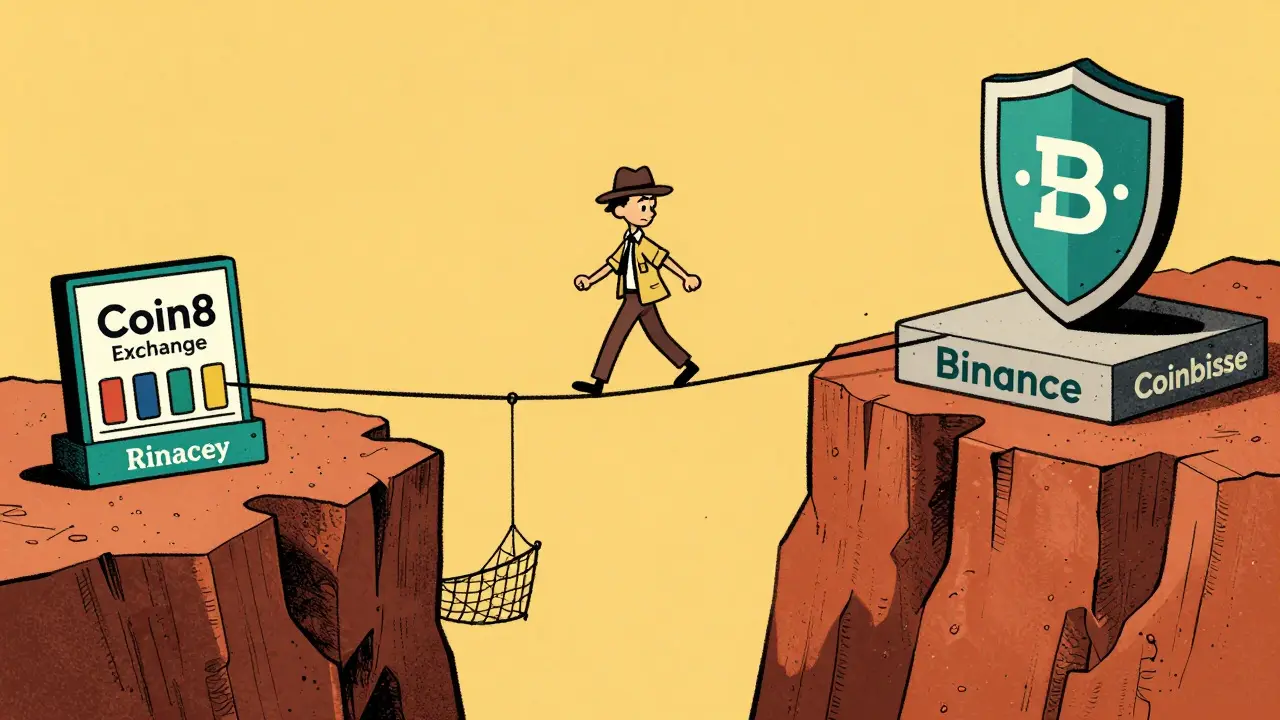 Trader on risky tightrope near unstable Coin8 platform