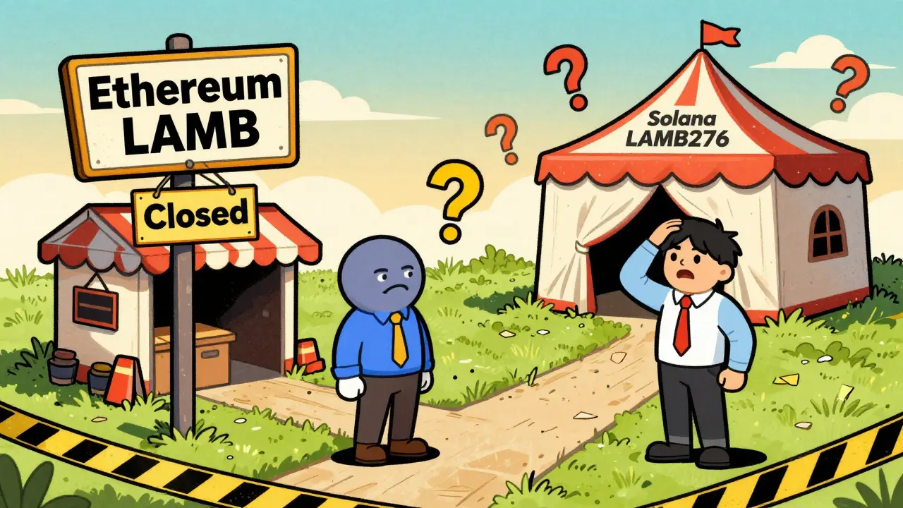 Confused investor at crossroads between Ethereum and Solana LAMB