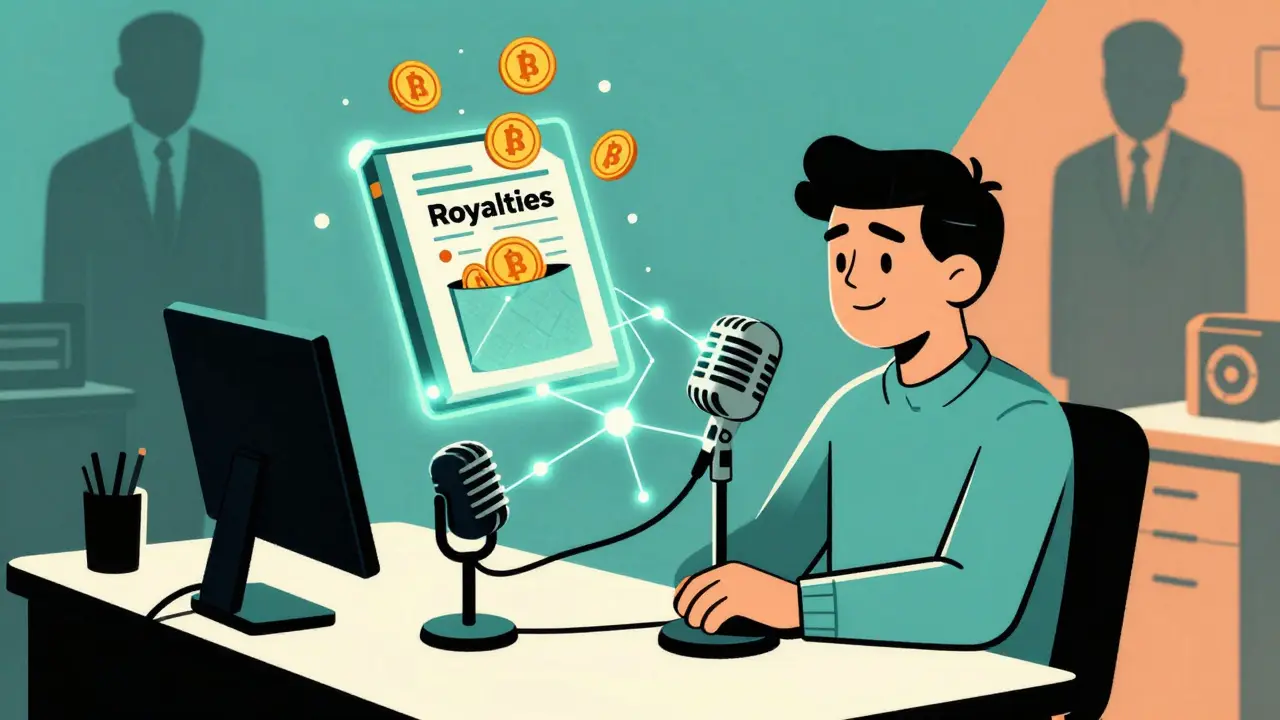 Artist receiving direct royalties via blockchain, bypassing labels