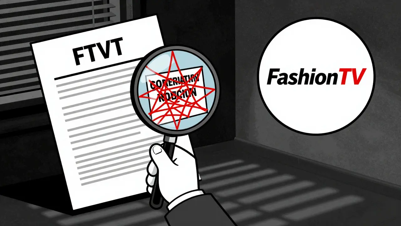 Detective examining document revealing fake corporate links