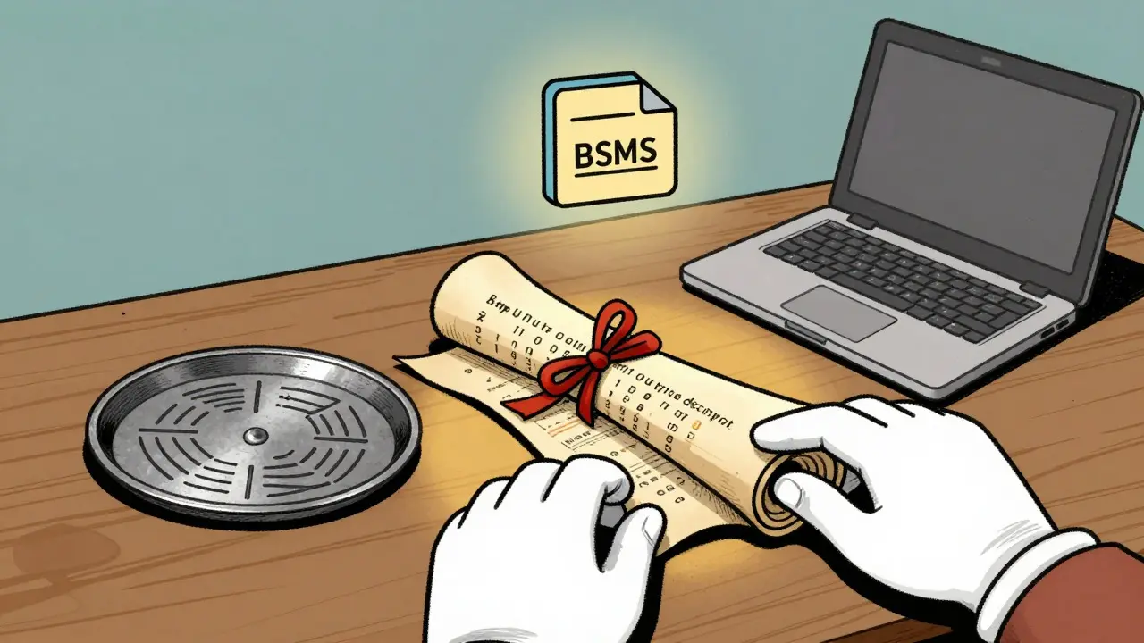 Illustration of seed plate, descriptor scroll, and config file
