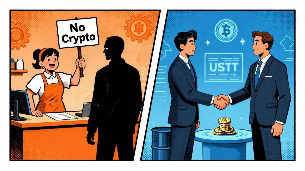 Split scene: banned domestic crypto vs legal cross-border trade